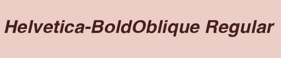 Helvetica Bold Oblique字体